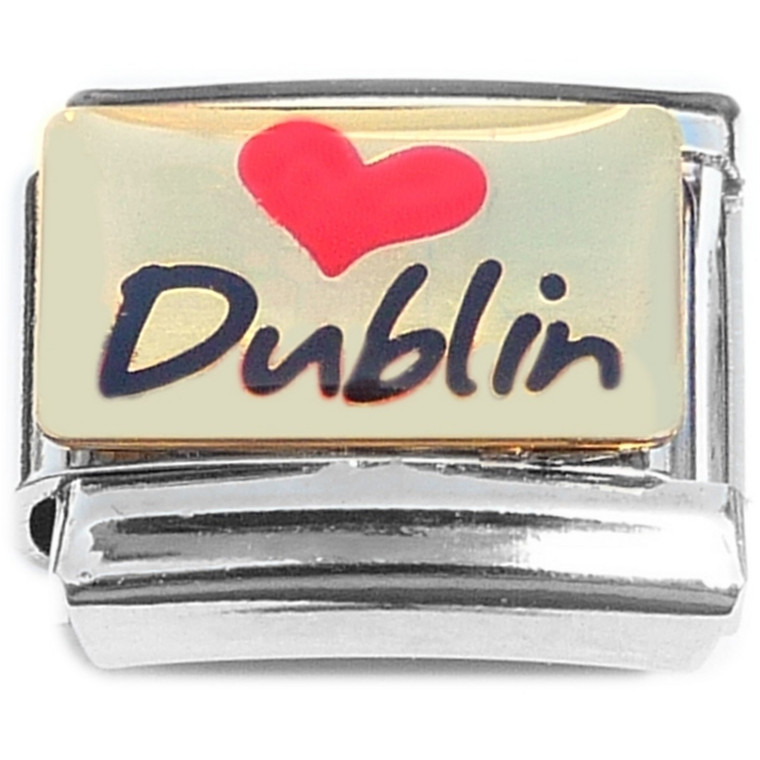Love Dublin Heart Italian Charm