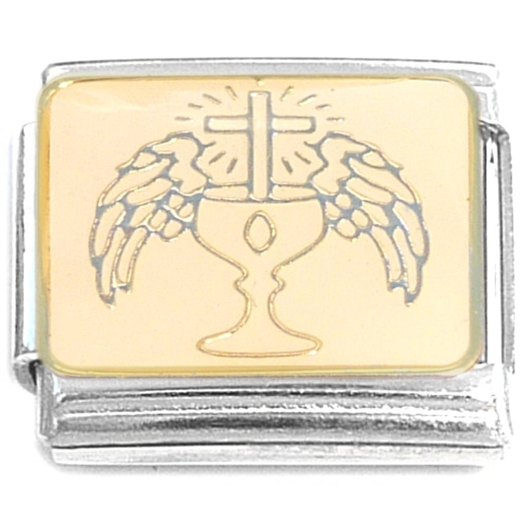 Cross Goblet Chalice Wings Italian Charm