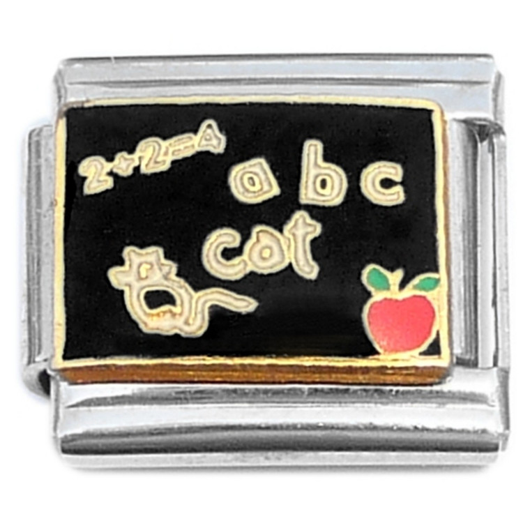 A B C Chalkboard Italian Charm