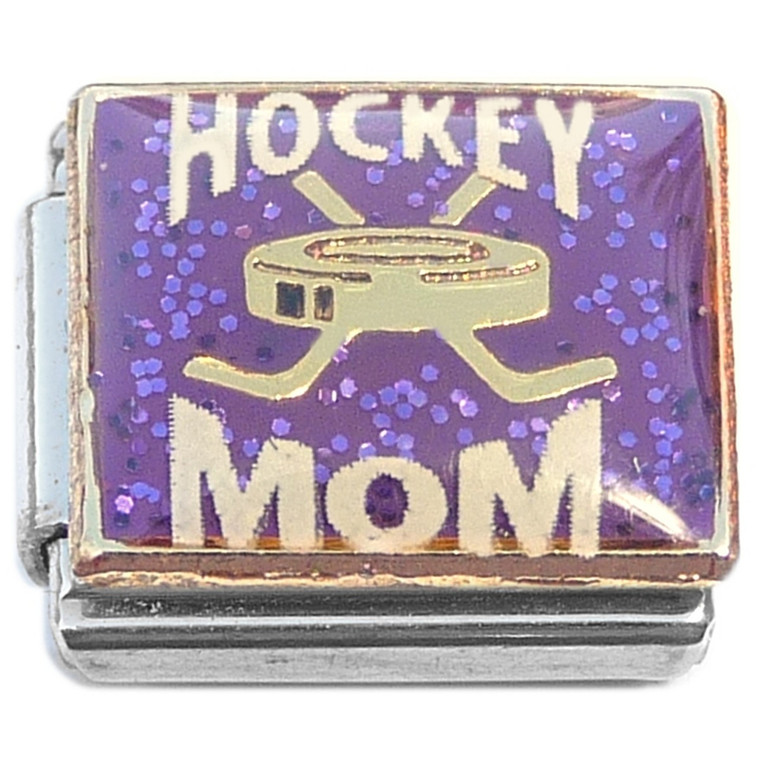 Hockey Mom Purple Italian Charm