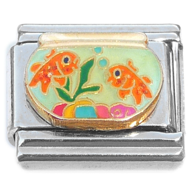 Gold Fish Bowl Goldfish Aquarium Italian Charm
