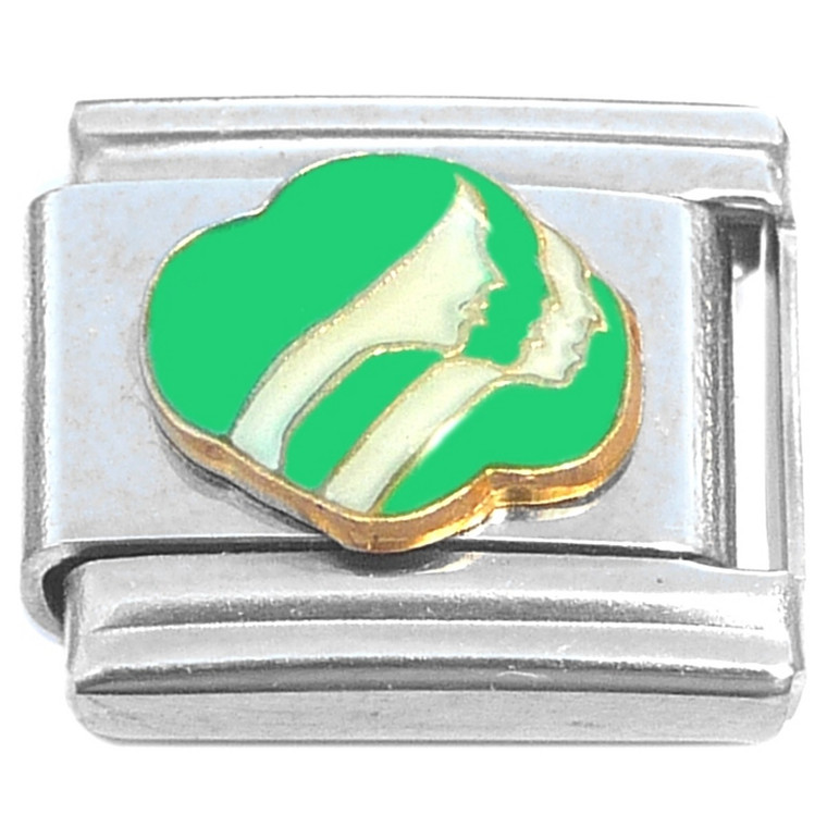 Girl Scouts Symbol Green Italian Charm