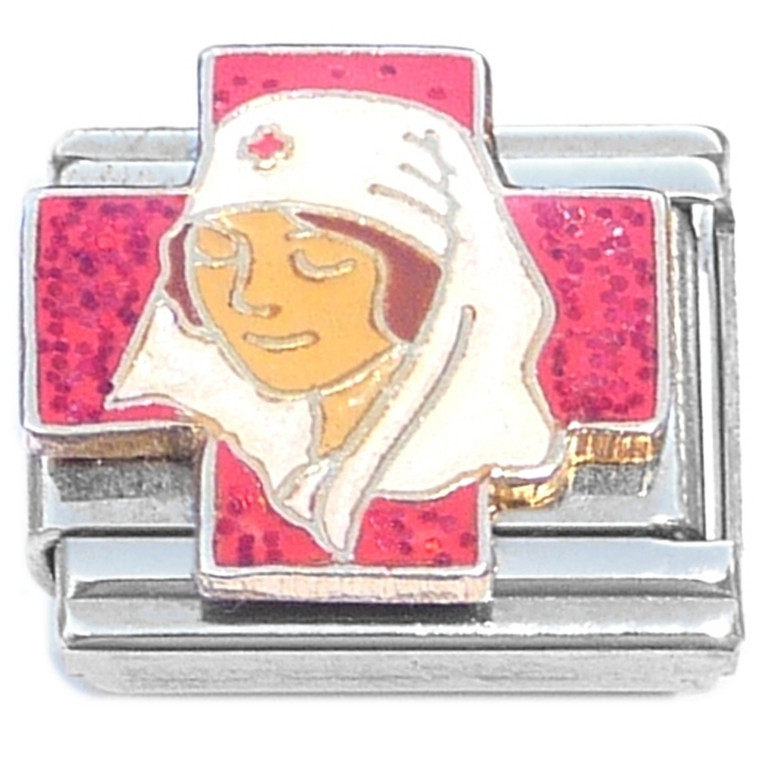 Nurse Red Glitter Italian Charm
