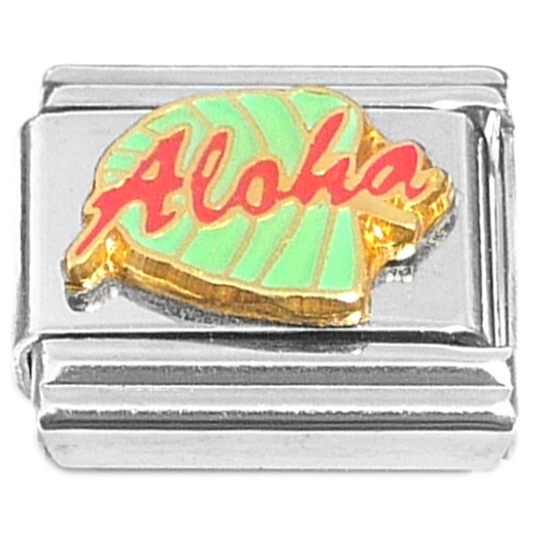 Aloha Seashell Hawaii Italian Charm