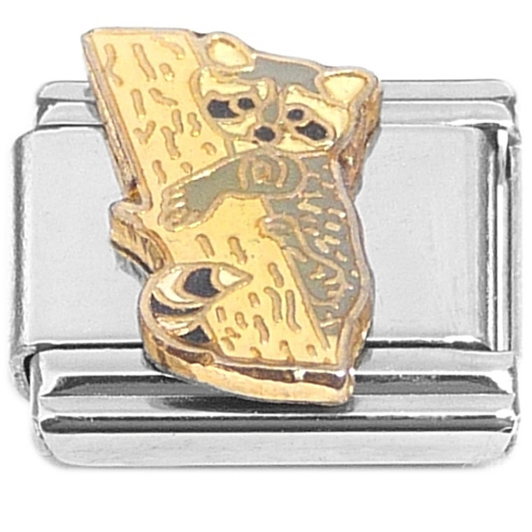 Racoon Climbing Tree Italian Charm