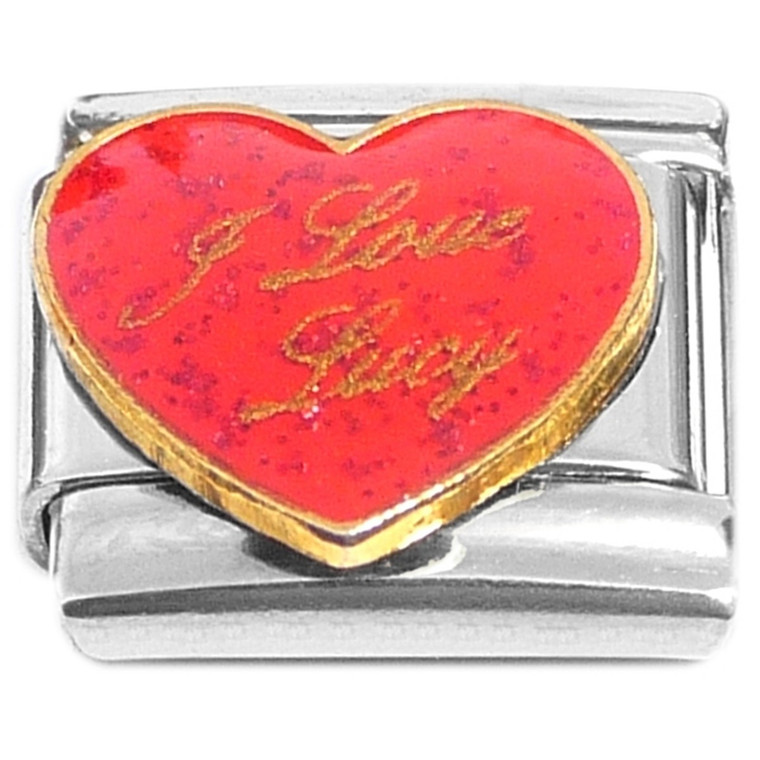 Lucy Show Red Heart Italian Charm