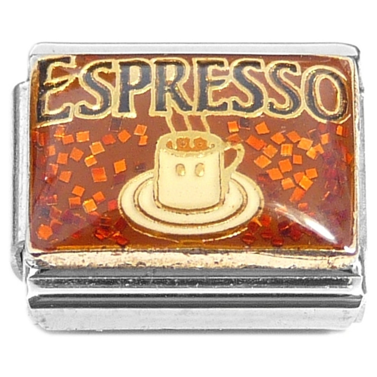 Espresso Drink Glitter Italian Charm
