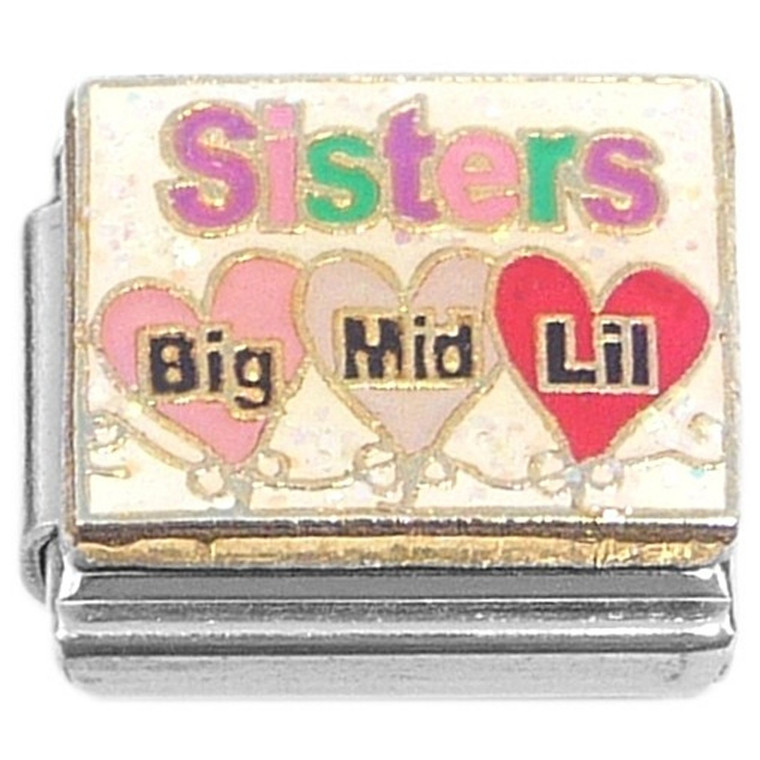 Sisters Big Mid Lil Italian Charm