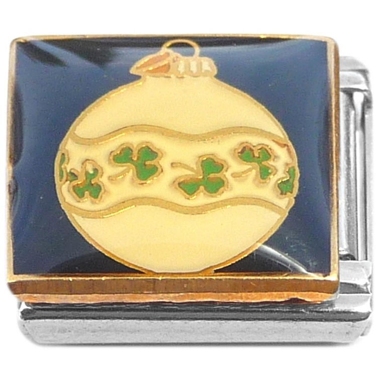 Holiday Christmas Ornament Clovers Italian Charm