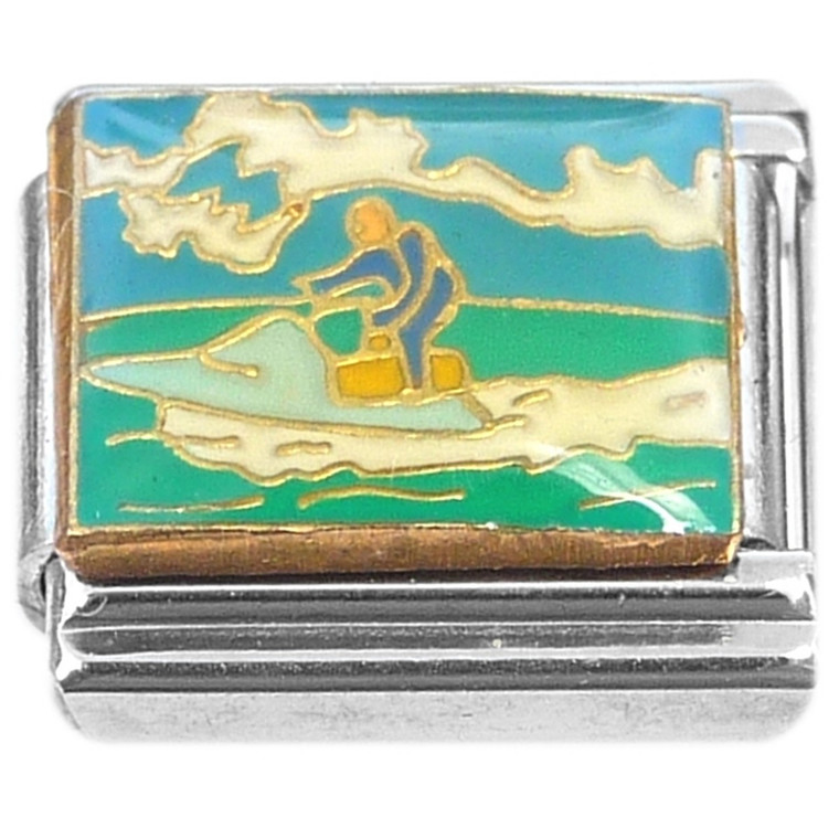 Jet Ski Riding Blue Sky Italian Charm