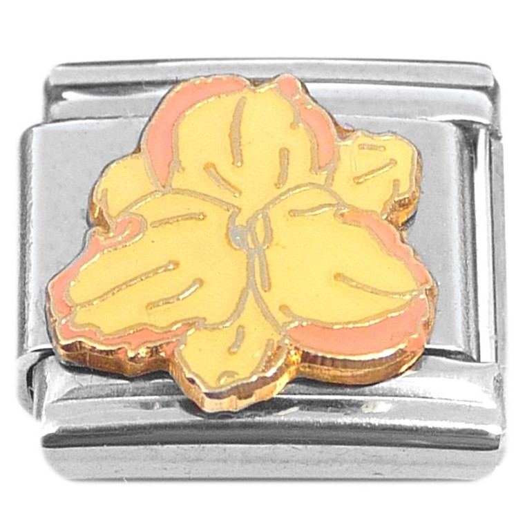 Pretty Flower Orchid or Honeysuckle Italian Charm