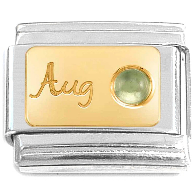 August Little Round Bling Italian Charm
