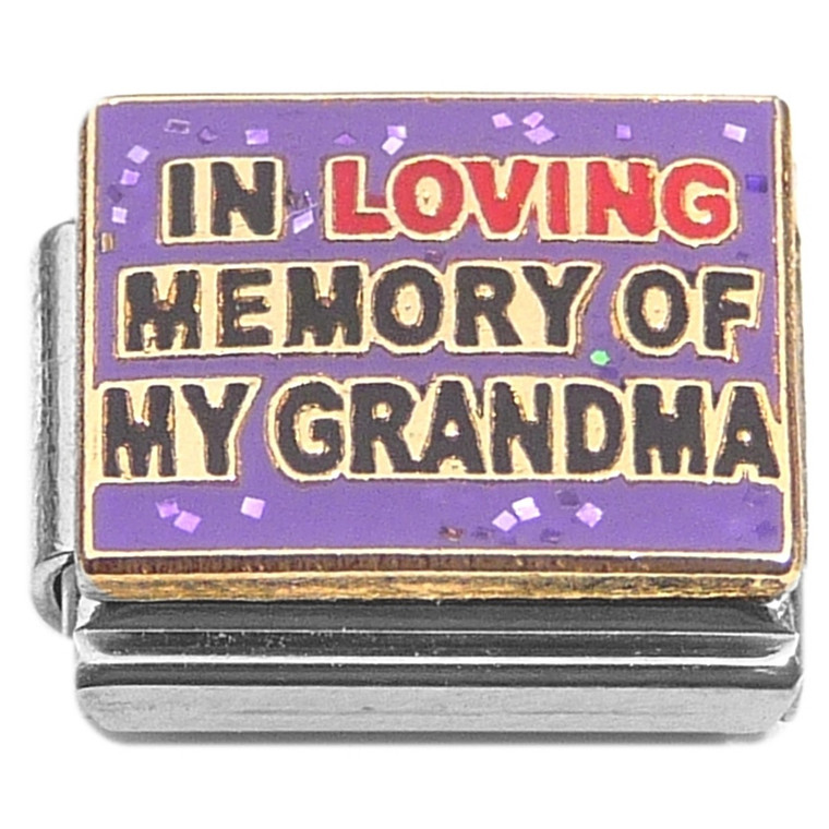 In Loving Memory of my Grandma Purple Italian Charms