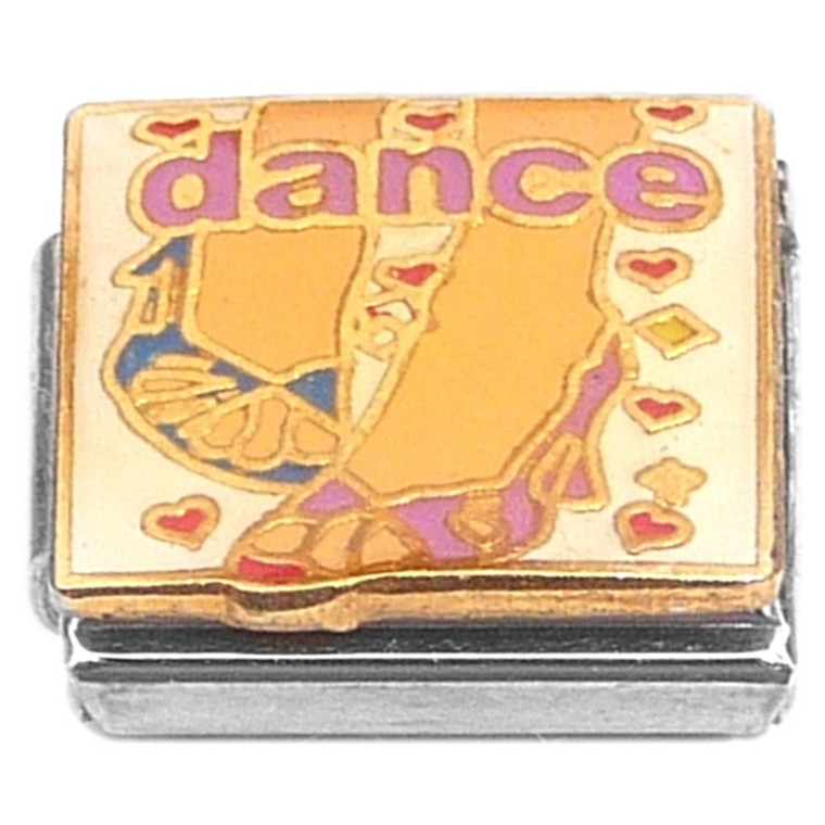 Dance Hearts White Italian Charms