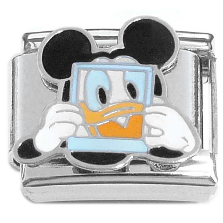 Cartoon Mouse Holding Duck Picture Italian Charm