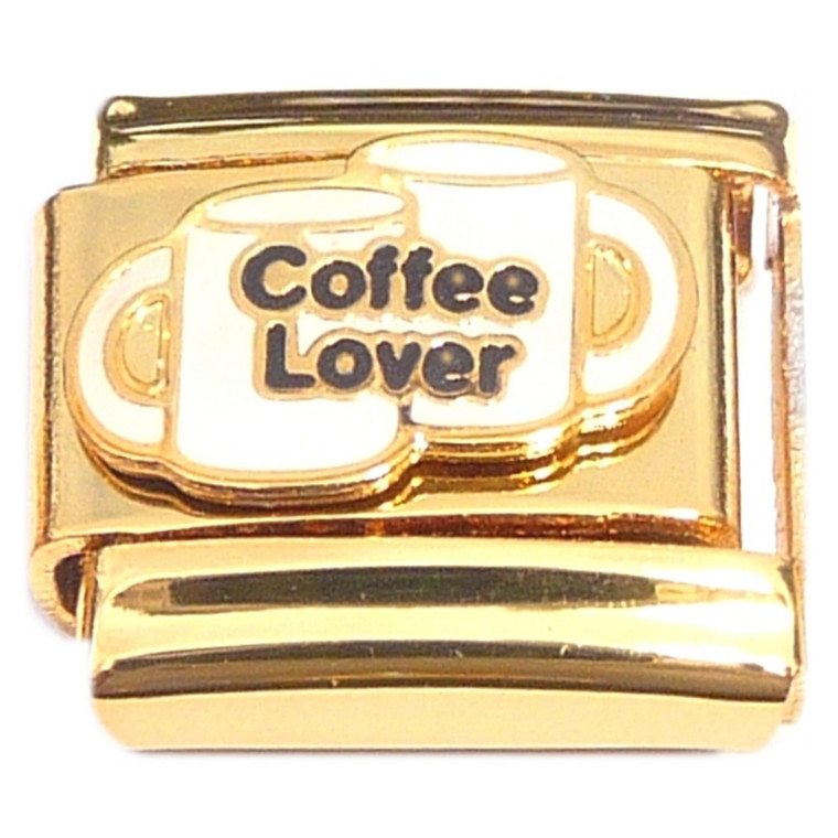 Coffee Lover Mugs Gold Base Italian Charm