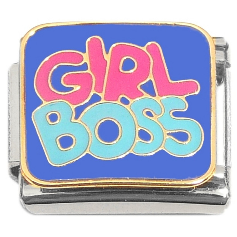 Girl Boss Blue Italian Charm