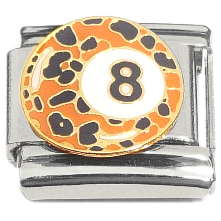 Animal Print Eight Ball Italian Charm