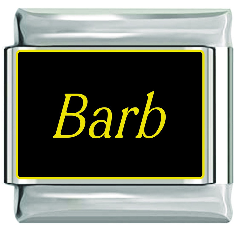 Barb Name Black Italian Charm