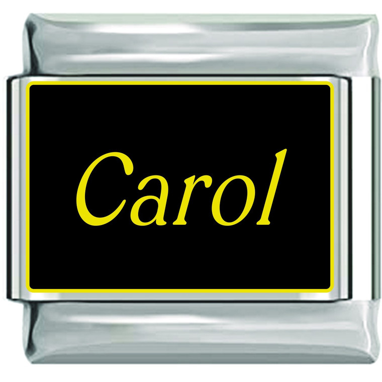 Carol Name Black Italian Charm