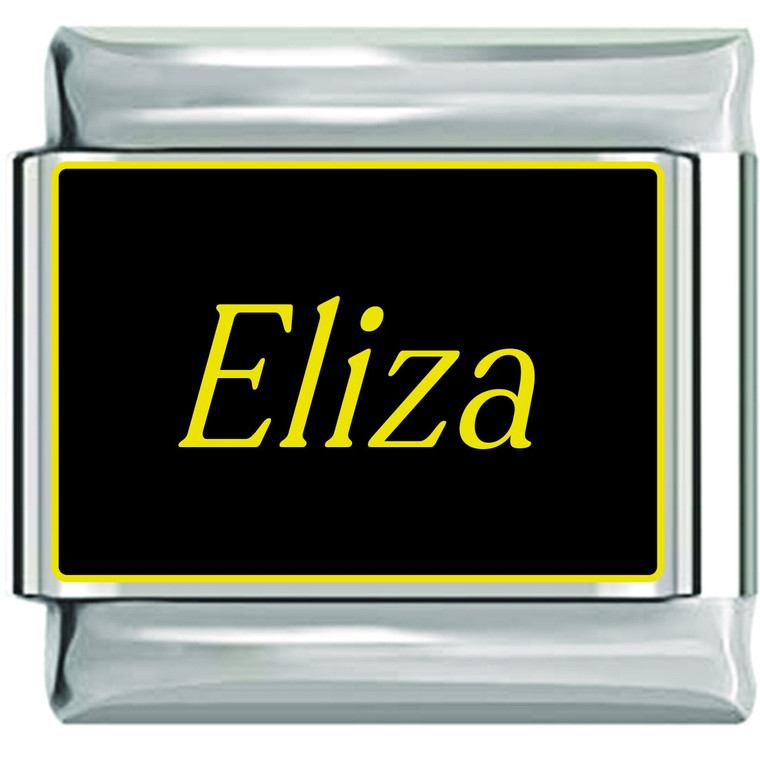 Eliza Name Black Italian Charm