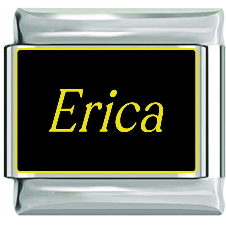 Erica Name Black Italian Charm