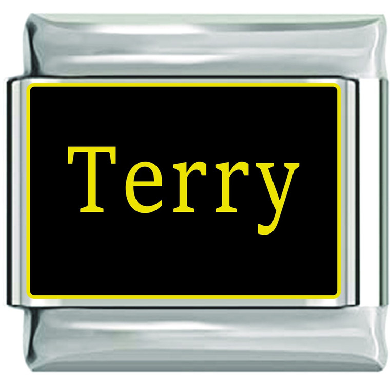 Terry Name Black Italian Charm