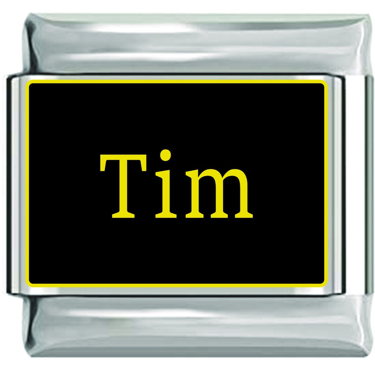 Tim Name Black Italian Charm
