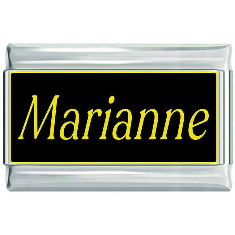 Marianne Name Black Superlink Italian Charm