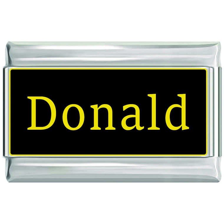 Donald Name Black Superlink Italian Charm