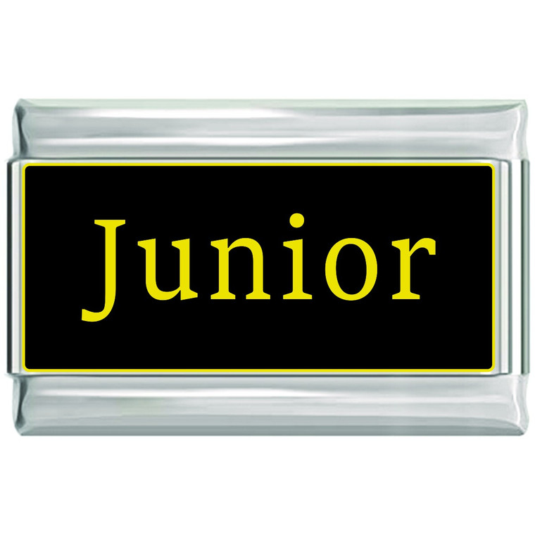 Junior Name Black Superlink Italian Charm