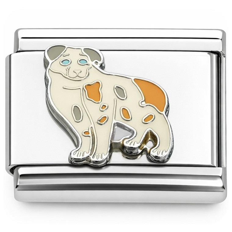 Spotted Puppy Dog Italian Charm