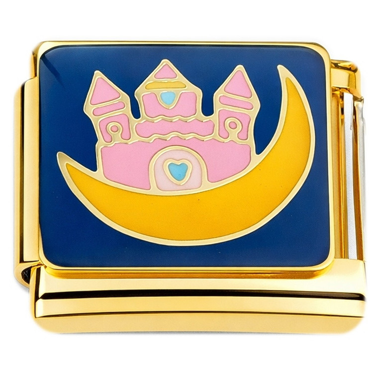 Castle Moon Gold Base Italian Charm