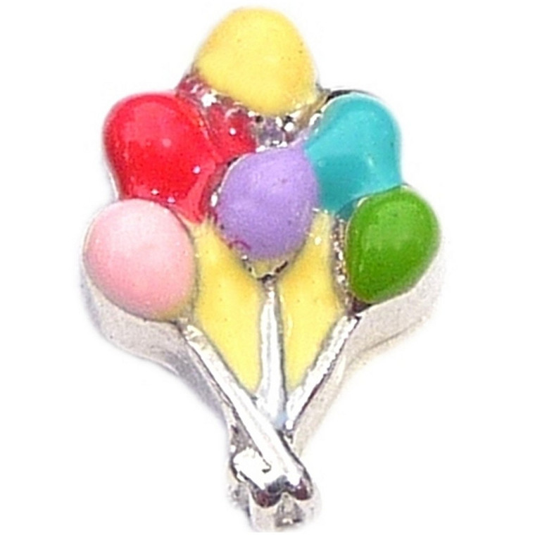 Colorful Balloons Floating Locket Charm