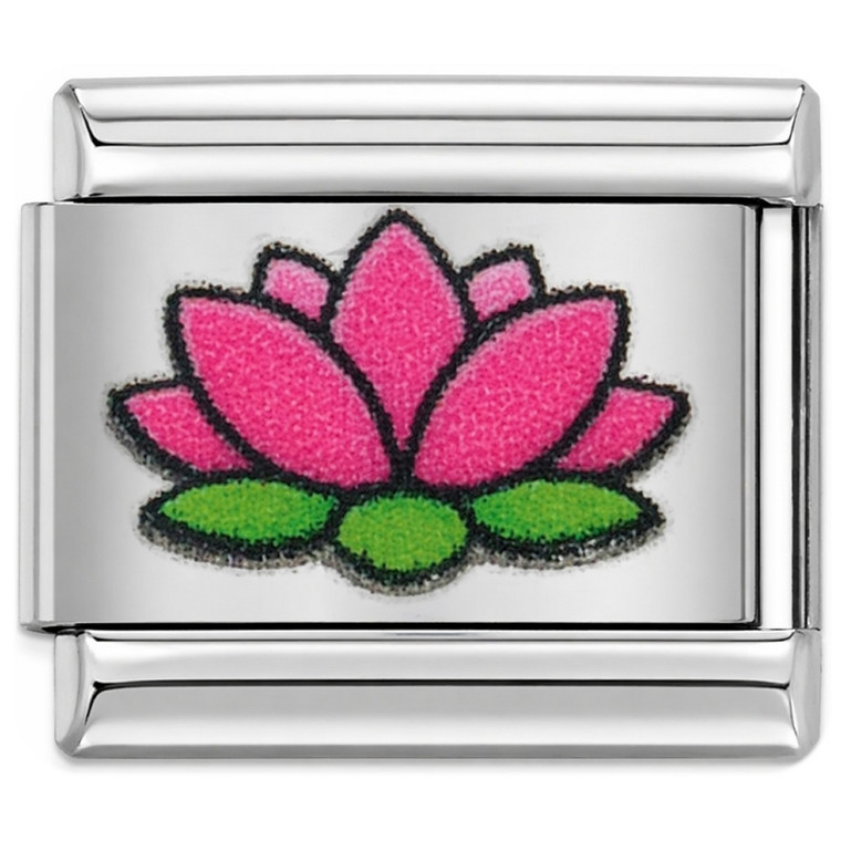 Pink Lotus Flower Value Italian Charm