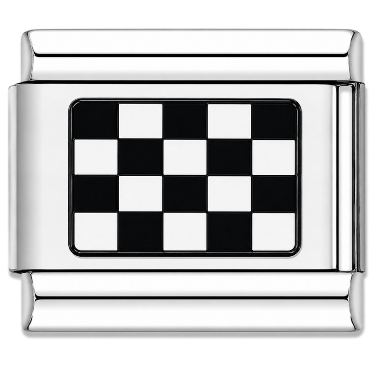 Checker Racing Flag Value Italian Charm