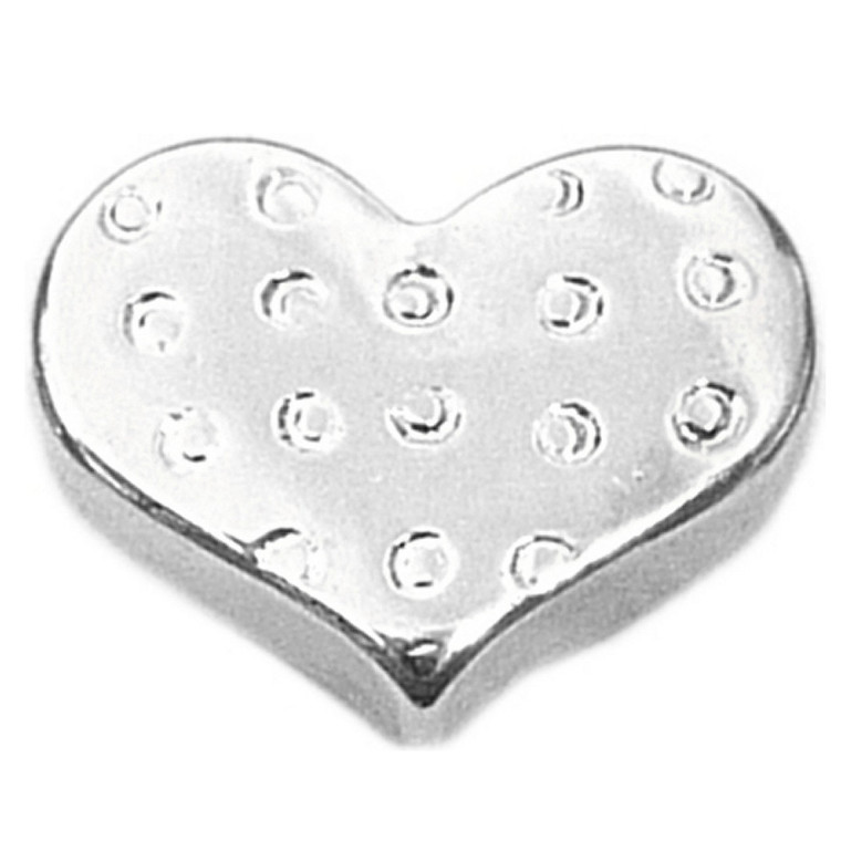 Polka Dot Heart Floating Locket Charm