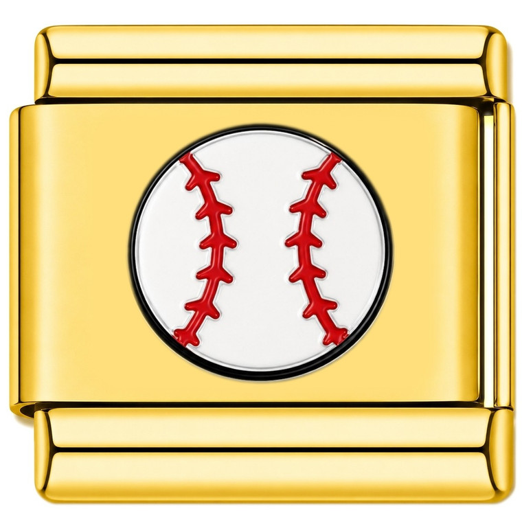 Baseball Red Thread Gold Value Italian Charm