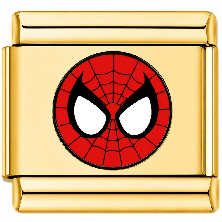 Spidey Face Web Gold Value Italian Charm