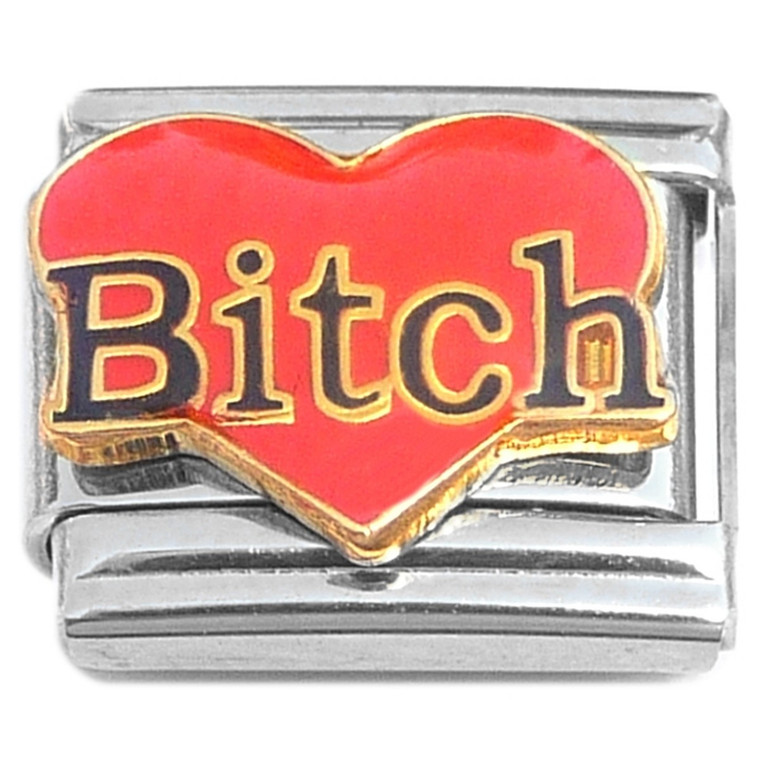 Bitch Heart Italian Charm