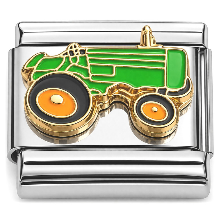Green Tractor Italian Charm