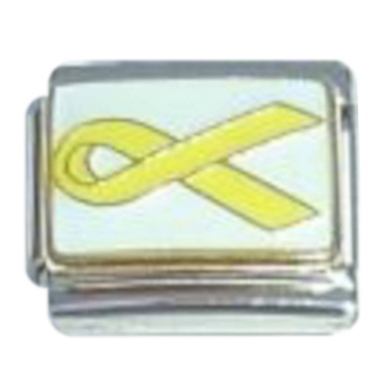 Yellow Ribbon Italian Charm