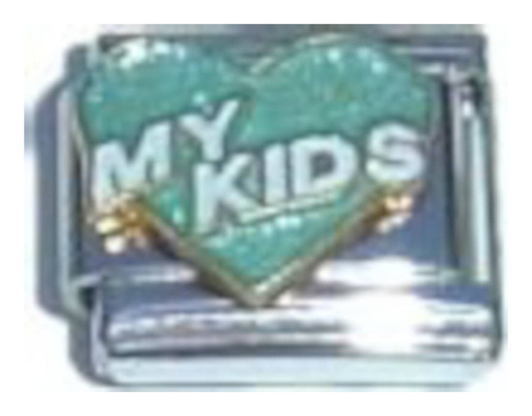 My Kids Heart Italian Charm