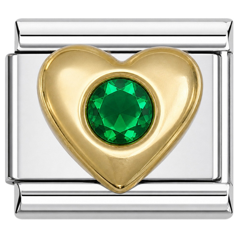 May Big Heart Italian Charm