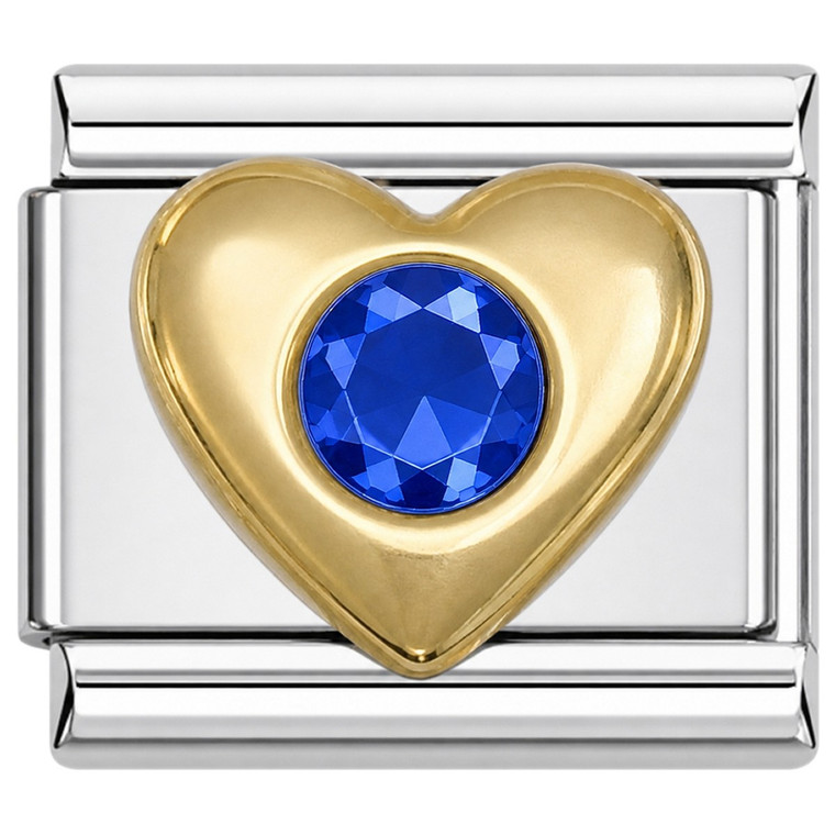 September Big Heart Italian Charm