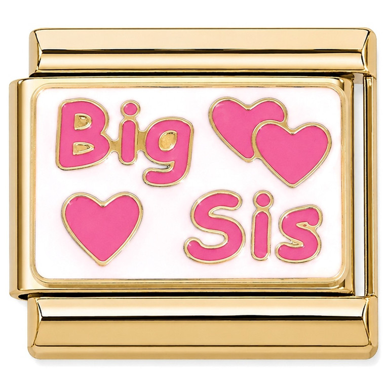Big Sis Goldtone Base Italian Charm