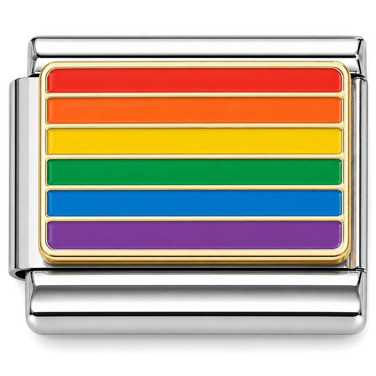 Rainbow Pride Flag Italian Charm