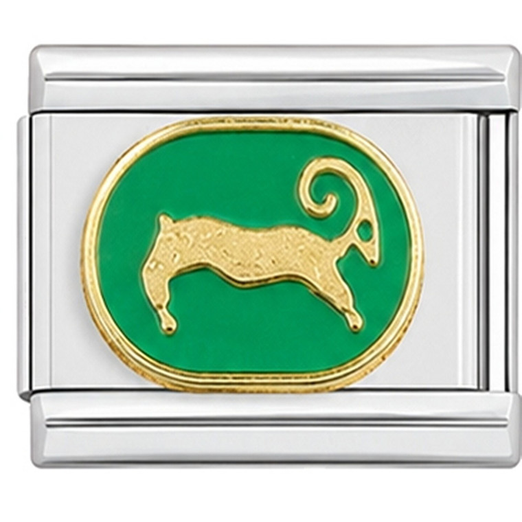 Green Aries Italian Charm