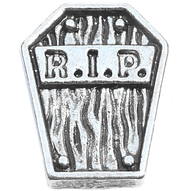 RIP Coffin Floating Locket Charm