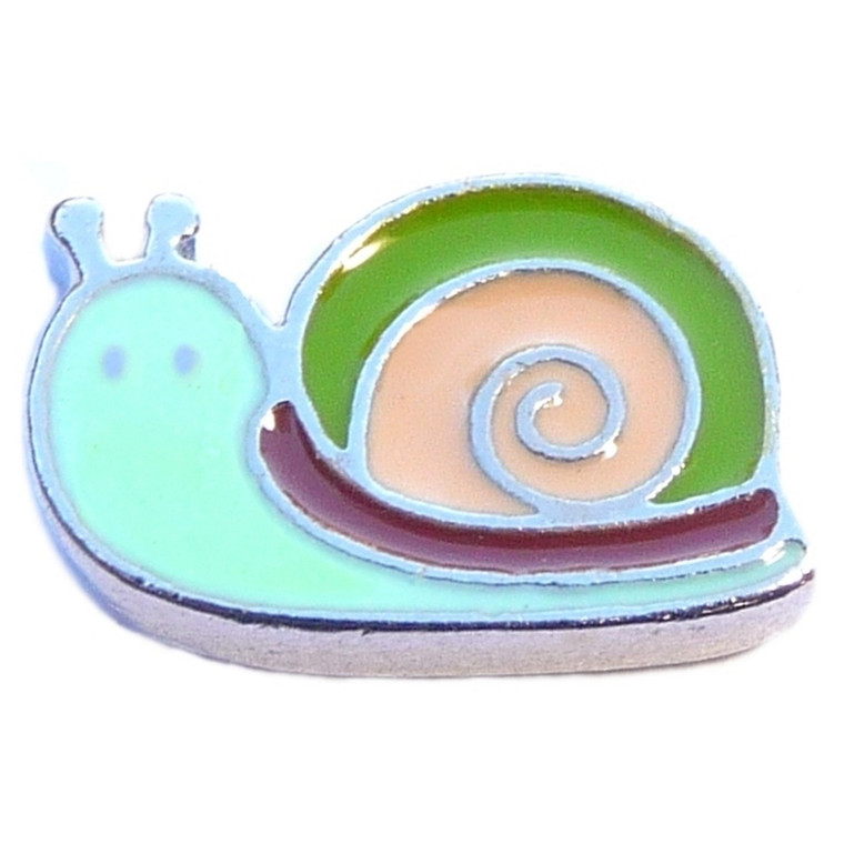 Snail Floating Locket Charm